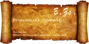 Brunovszki Zsanett névjegykártya